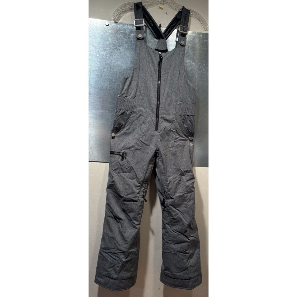 OBERMEYER Anya Charcoal Bib Ski Snow Pants Insulated Teen M 10-12 Extended Wear